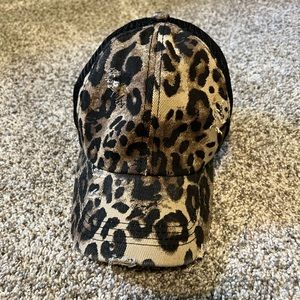 Leopard Ponytail Hat